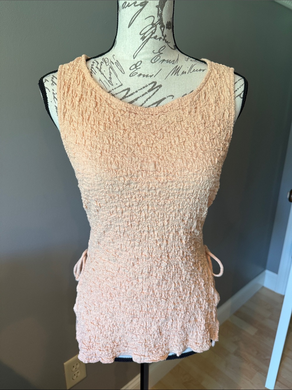 Lulu's Peach Textured Sleeveless Tank